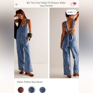 Free people fields of flowers overalls